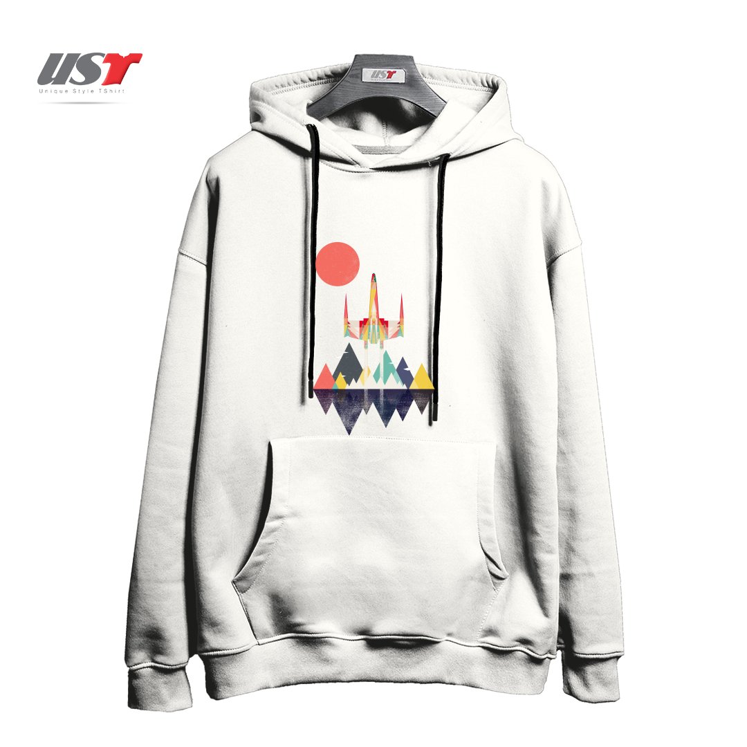 طرح NO TURNING BACK هودی اورسایزرنگ سفید