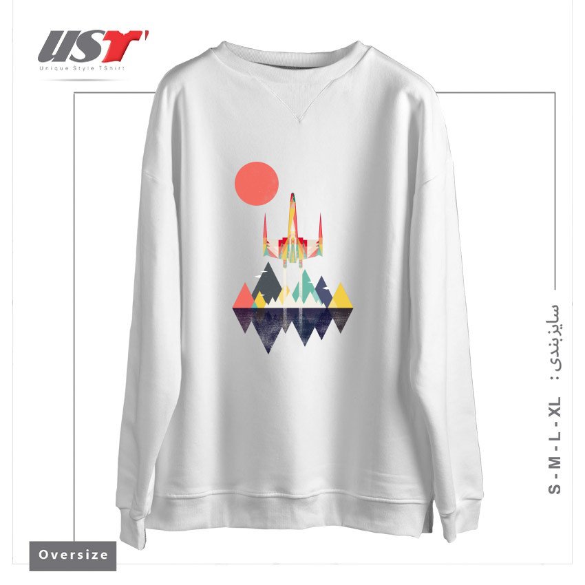 سوییشرت اورسایز طرح NO TURNING BACK