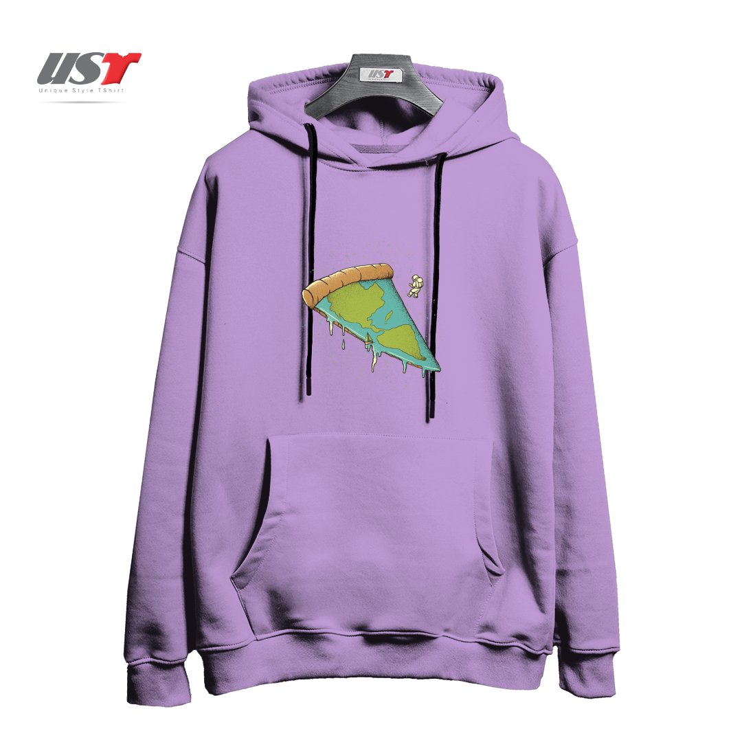 طرح PIZZA EARTH هودی اورسایزرنگ یاسی