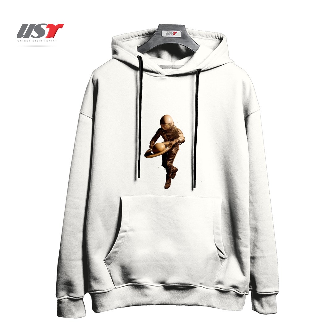 طرح SATURNTABLE4545 هودی اورسایزرنگ سفید