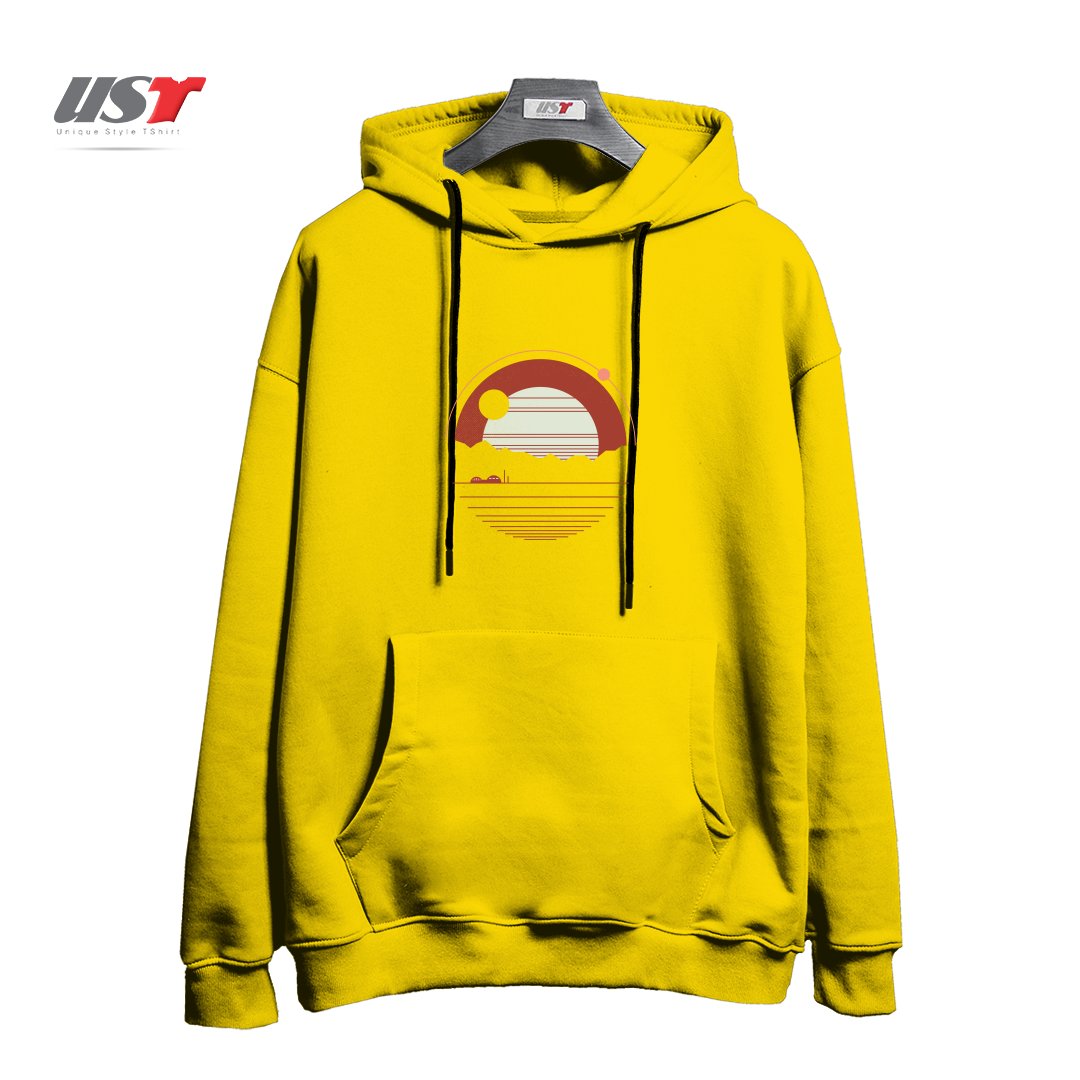 طرح SOLITUDE هودی اورسایزرنگ زرد