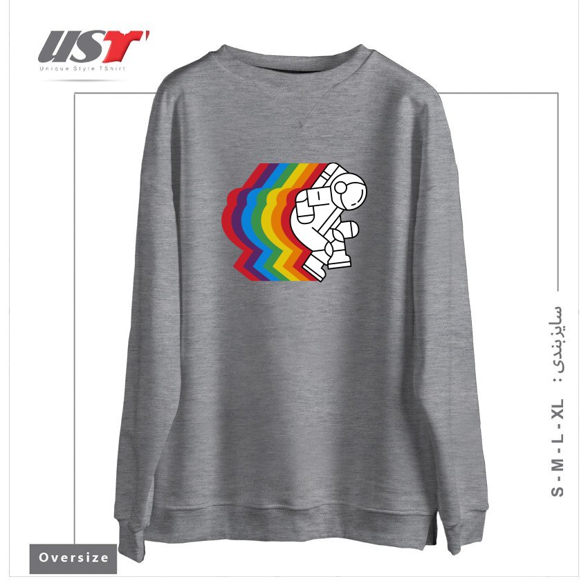 سوییشرت اورسایز طرح SPACE DANCE