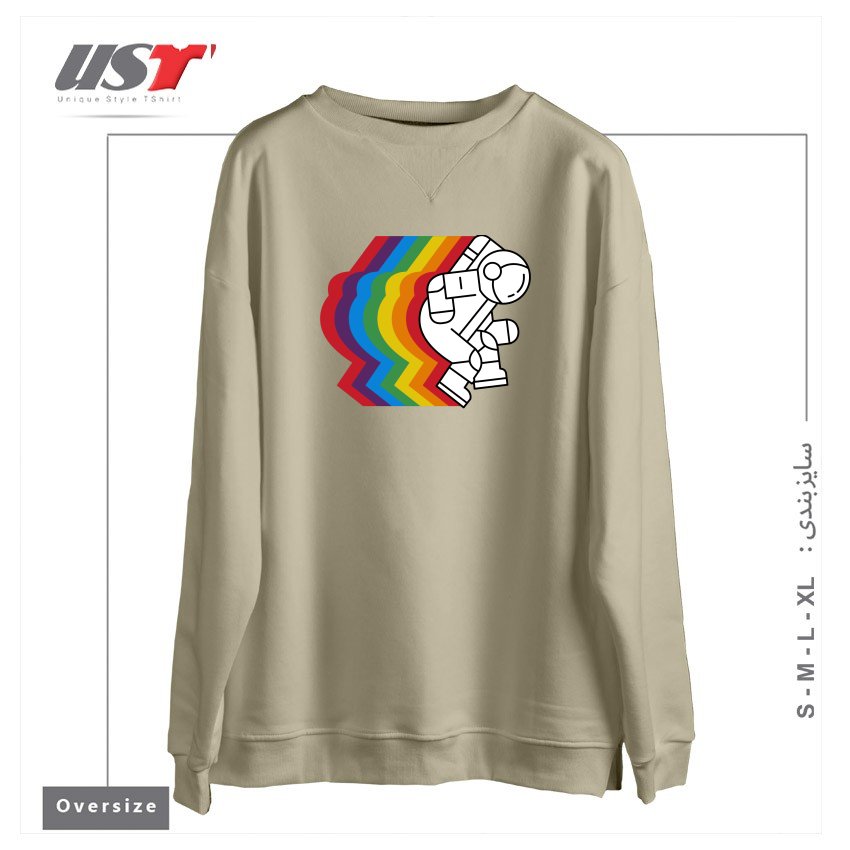 سوییشرت اورسایز طرح SPACE DANCE