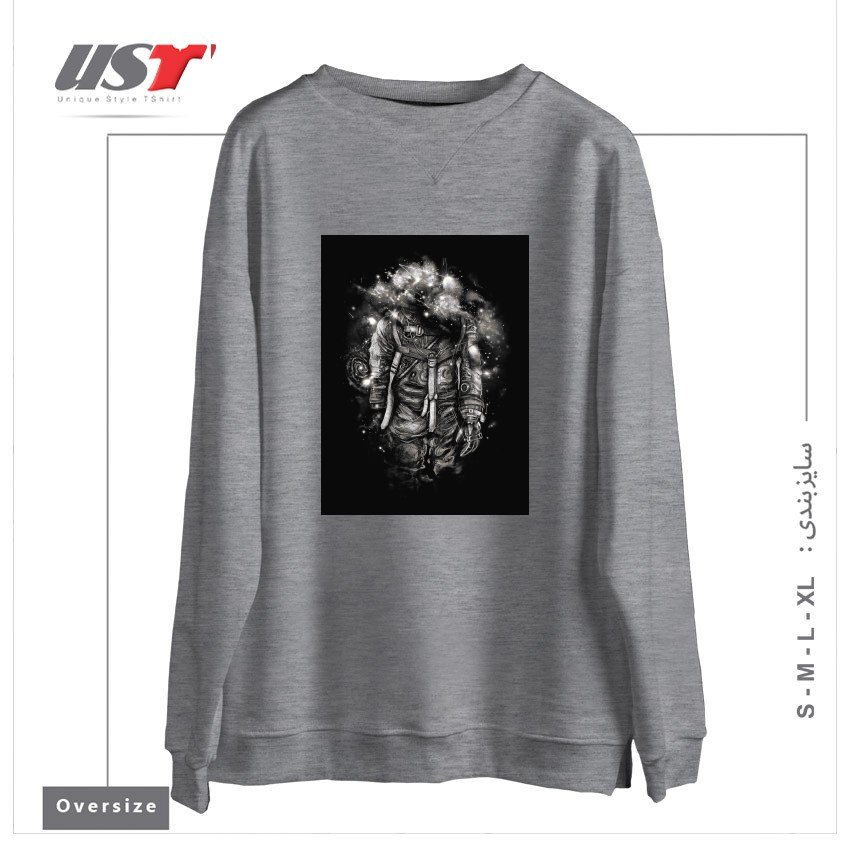 سوییشرت اورسایز طرح LOST IN COSMIC SHADES