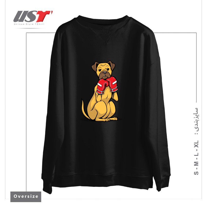 سوییشرت اورسایز طرح BOXING BOXER4114