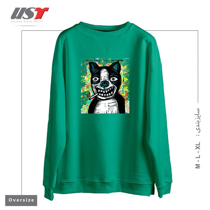 سوییشرت اورسایز طرح DIRTY DOG245454