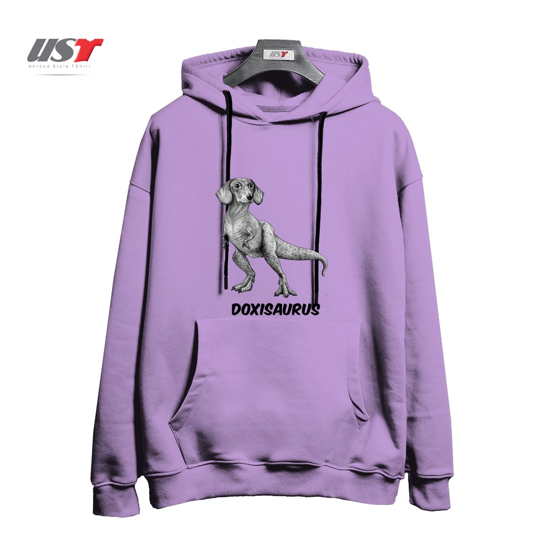طرح DOXISAURUS  DACHSHUNDTYRANNOSAURUS REX HYBRID ANIMAL هودی اورسایزرنگ یاسی