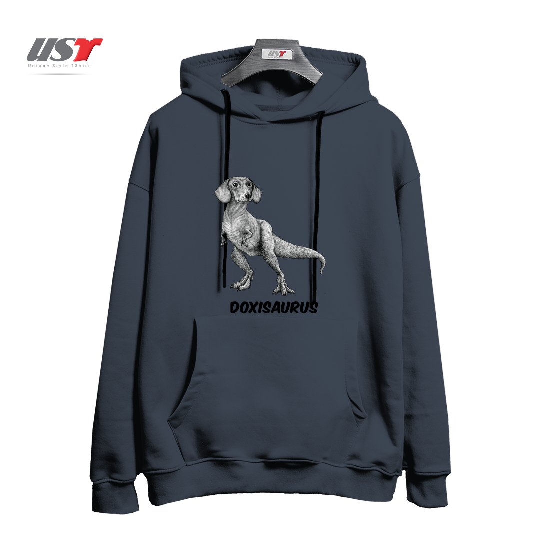 طرح DOXISAURUS  DACHSHUNDTYRANNOSAURUS REX HYBRID ANIMAL هودی اورسایزرنگ دودی