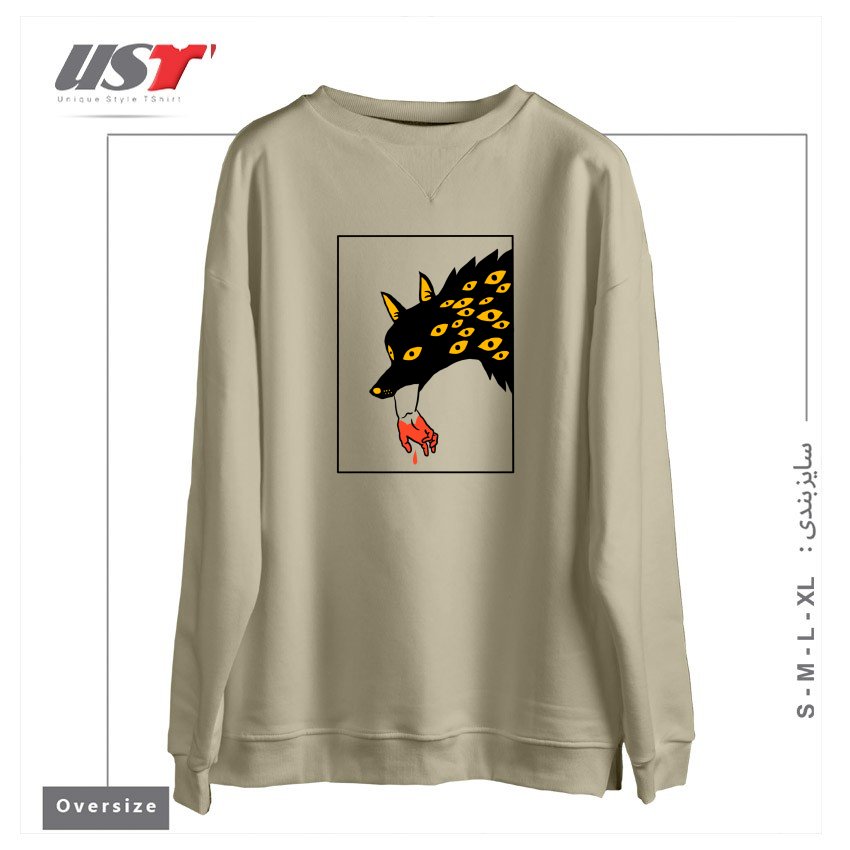 سوییشرت اورسایز طرح EAT THE RICH24154