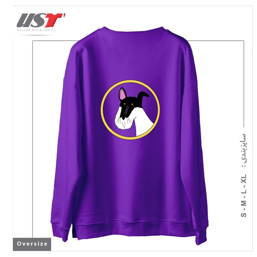 طرح FREDDIE سوییشرت اورسایزرنگ بنفش