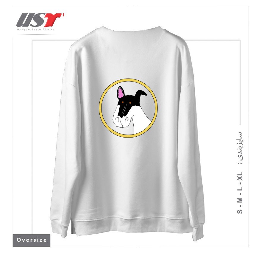 طرح FREDDIE سوییشرت اورسایزرنگ سفید