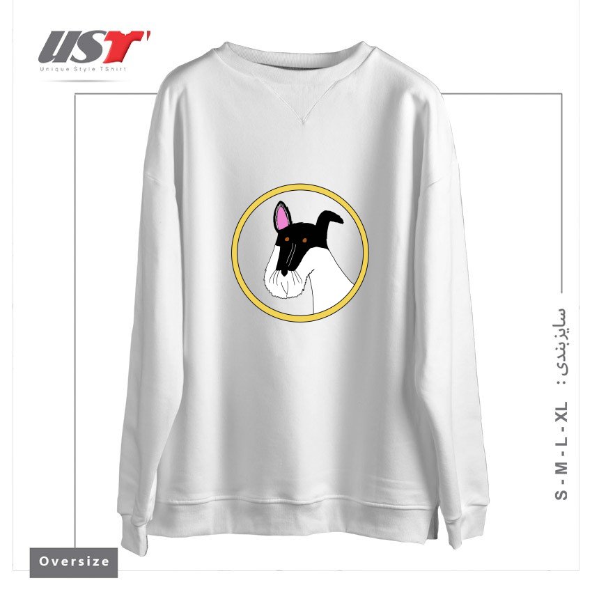 طرح FREDDIE سوییشرت اورسایزرنگ سفید