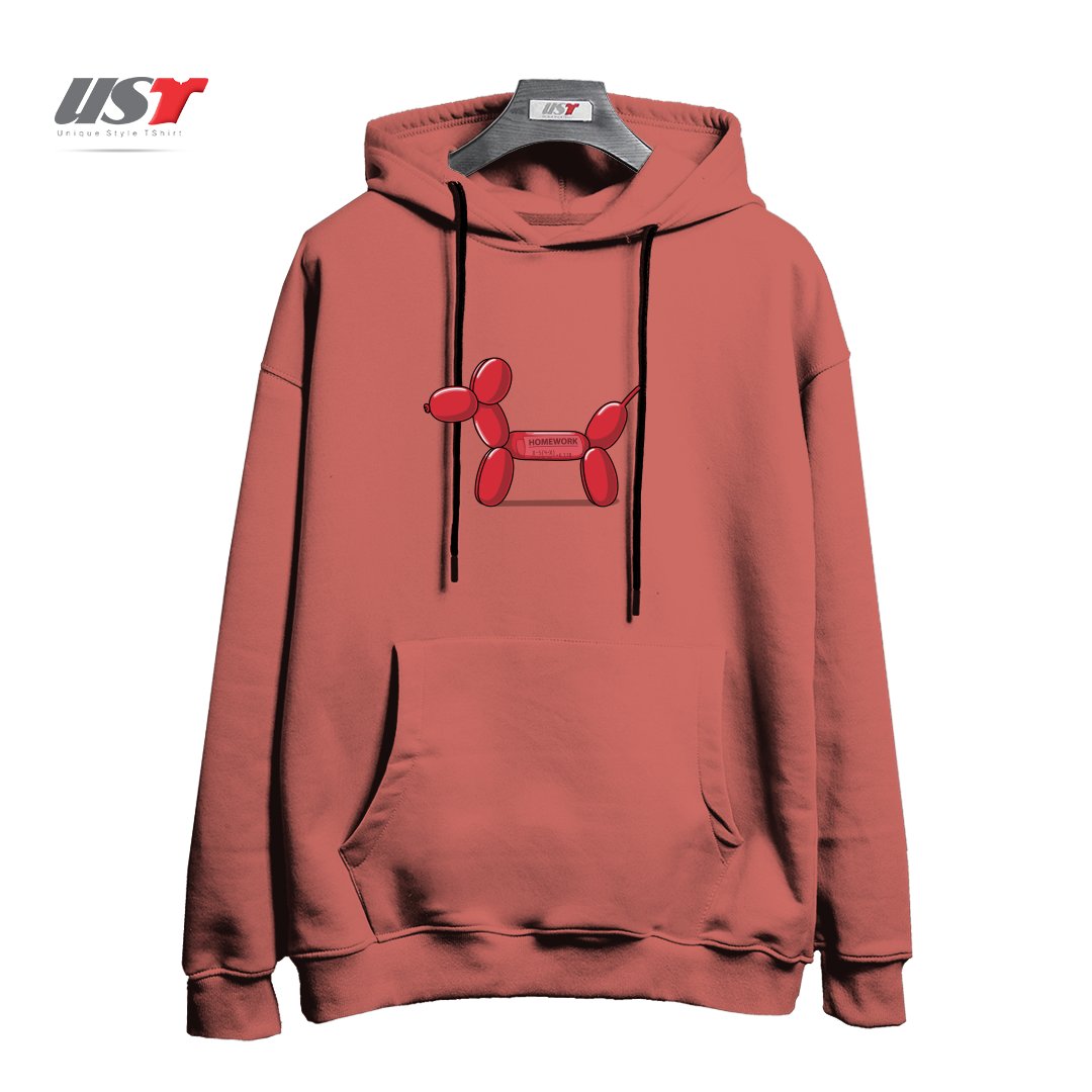 طرح GUILTY DOGGY! هودی اورسایزرنگ آجری