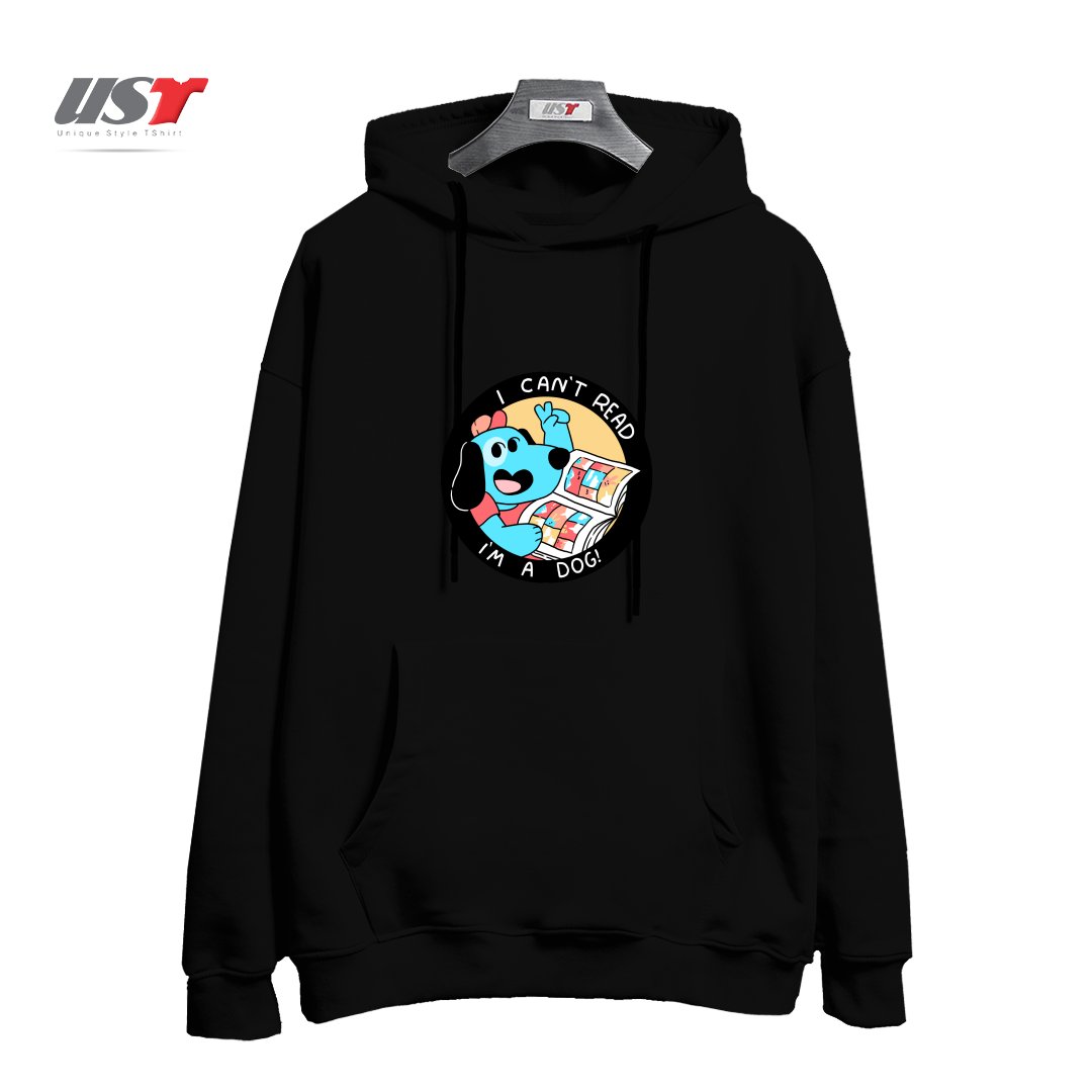 هودی اورسایز طرح I CAN'T READ!
