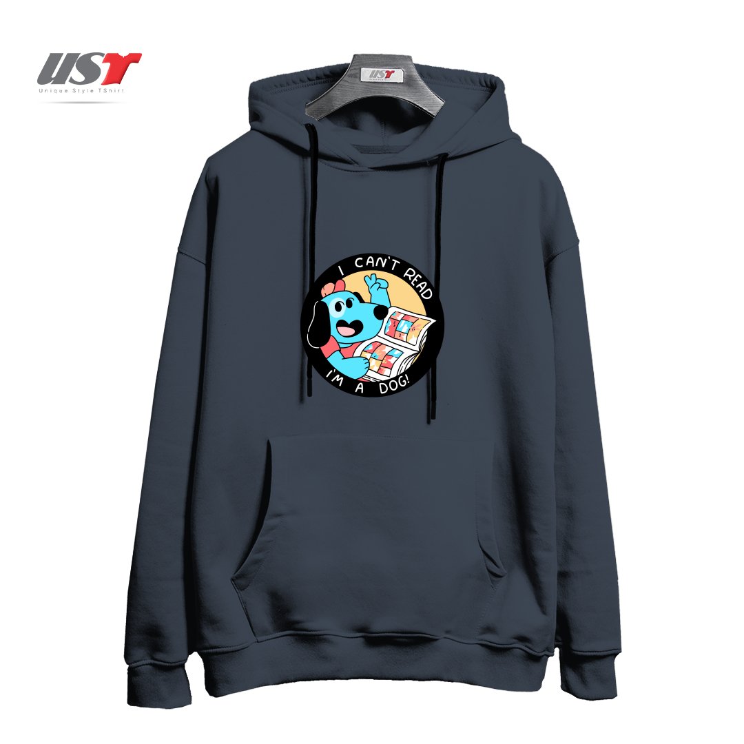طرح I CAN'T READ! هودی اورسایزرنگ دودی