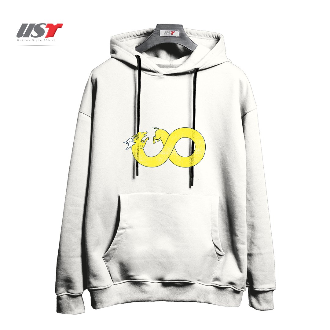 طرح THE YEAR OF THE DOG هودی اورسایزرنگ سفید