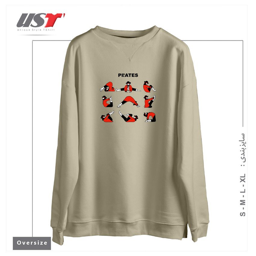 سوییشرت اورسایز طرح PIRATES PILATES!