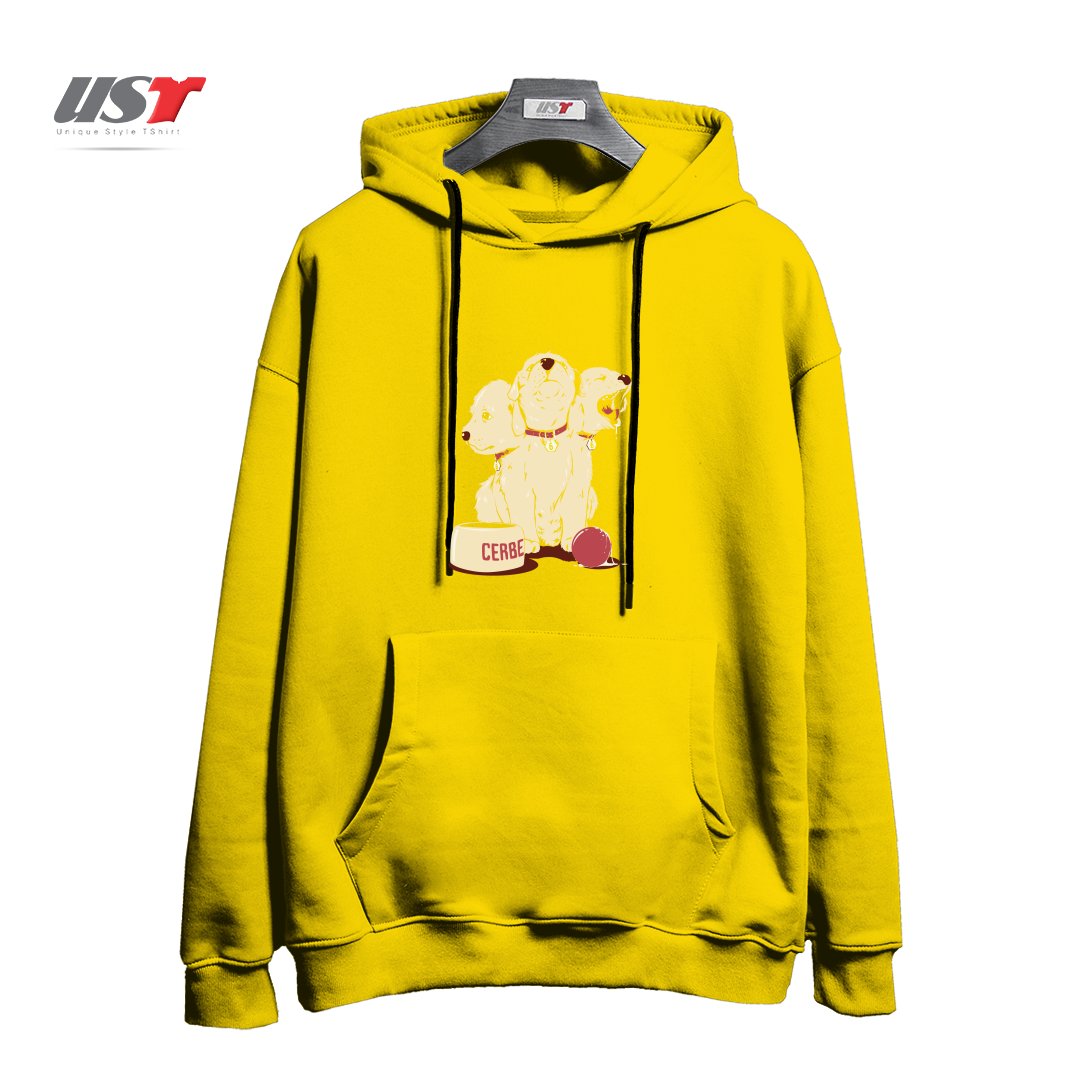 طرح SATAN'S LITTLE HELPER هودی اورسایزرنگ زرد