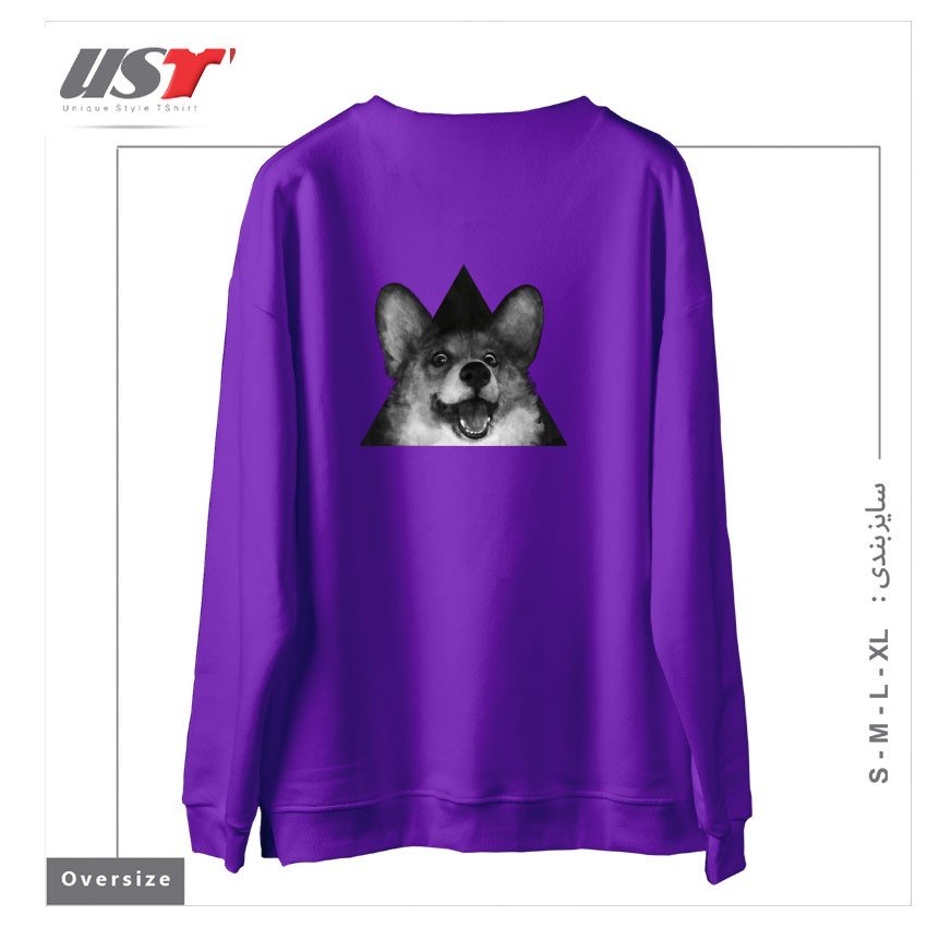 طرح SAUSAGE FOX سوییشرت اورسایزرنگ بنفش