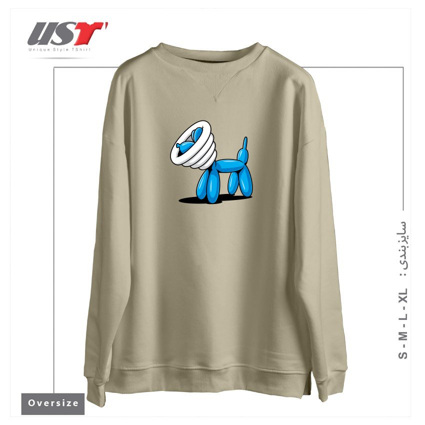 سوییشرت اورسایز طرح SCRATCHY