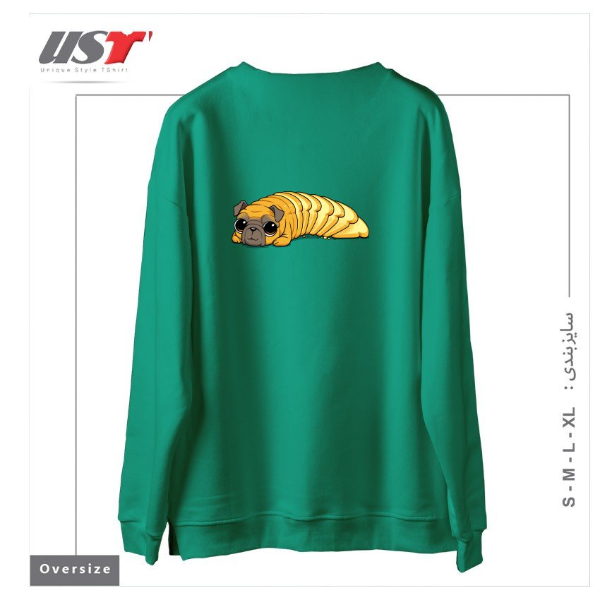 طرح shirt-1568749257-cbeb3df870ec940014b929f3a732954a33336 سوییشرت اورسایزرنگ سبز سدری