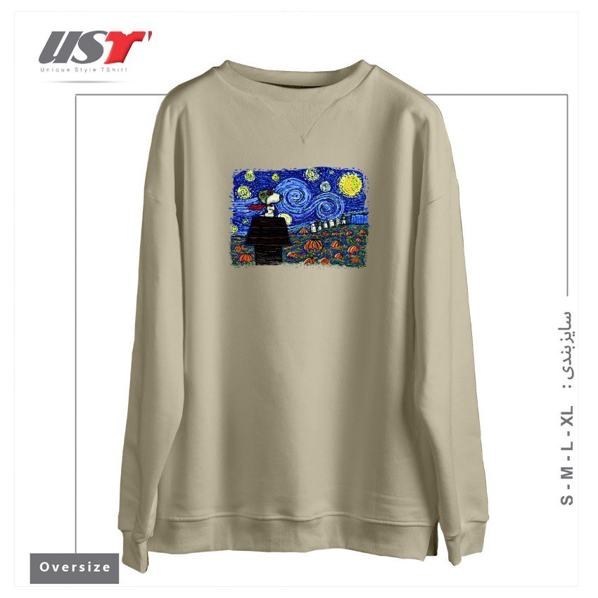 سوییشرت اورسایز طرح STARRY GREAT PUMPKIN NIGHT