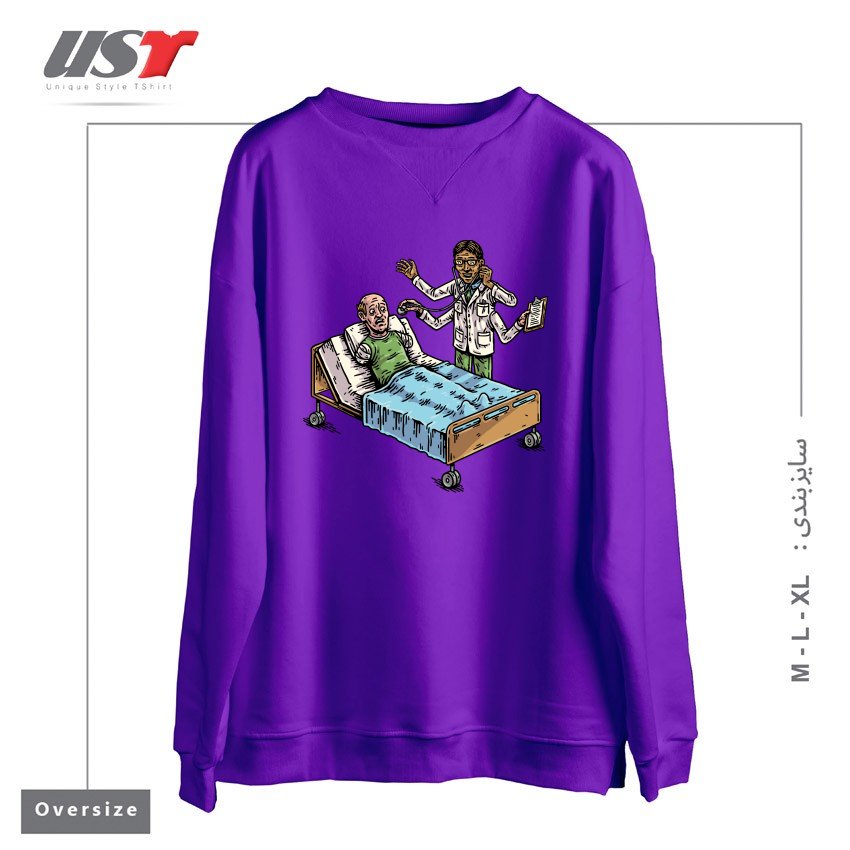 سوییشرت اورسایز طرح BAD DOCTOR