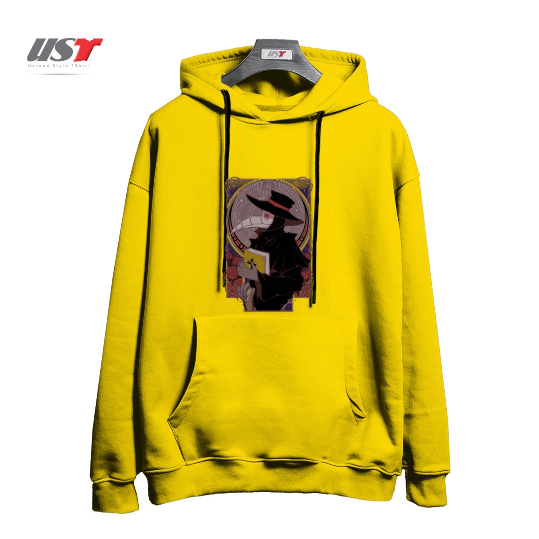 طرح DARK DOCTOR هودی اورسایزرنگ زرد