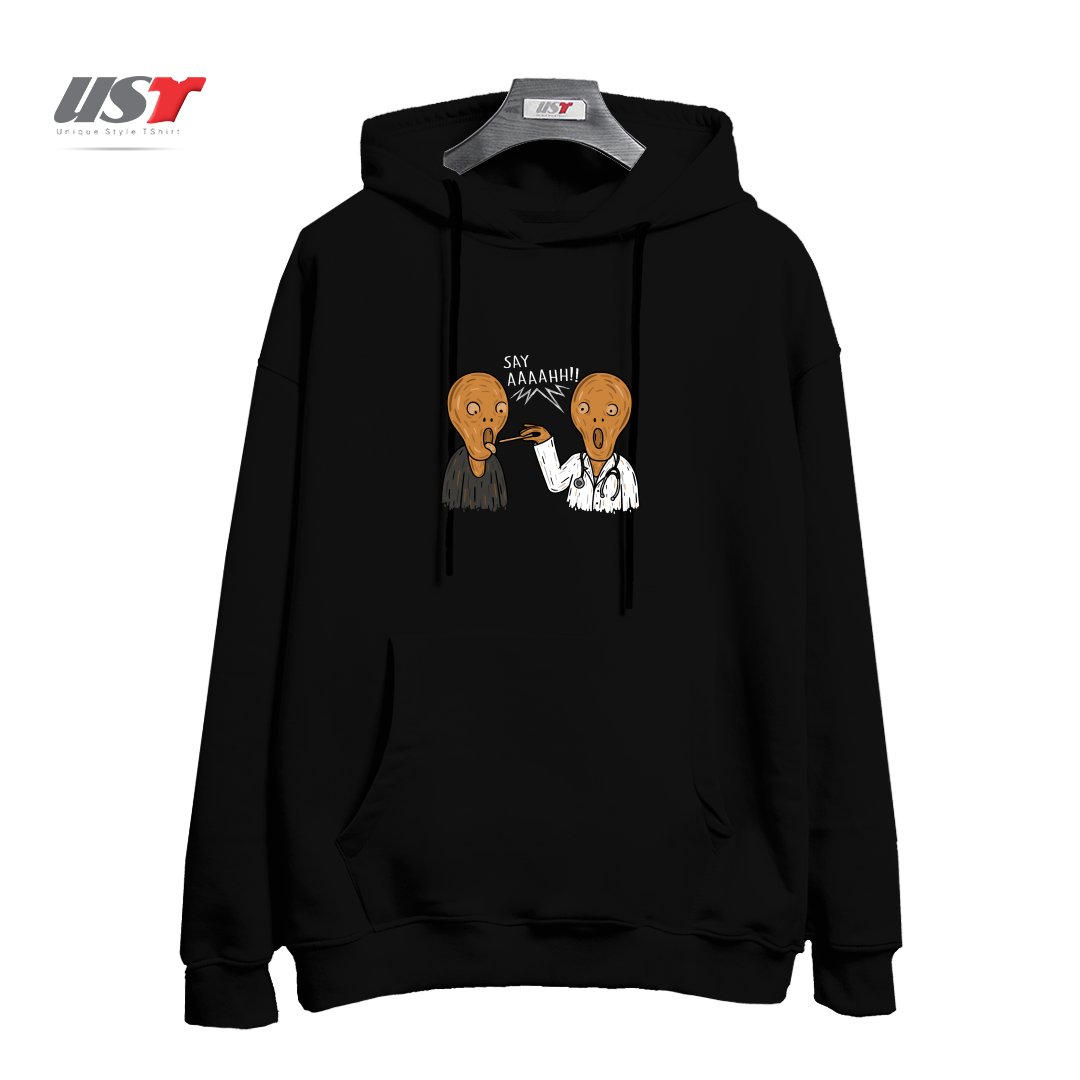 طرح DOCTOR MUNCH! هودی اورسایزرنگ مشکی