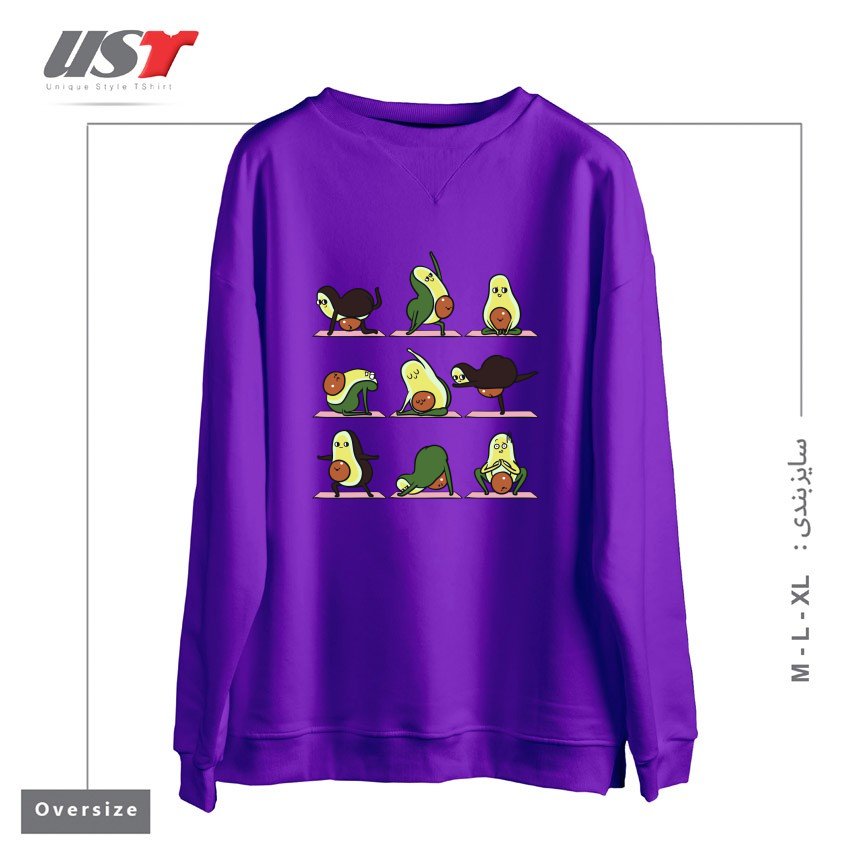 سوییشرت اورسایز طرح PREGNANCY AVOCADO YOGA