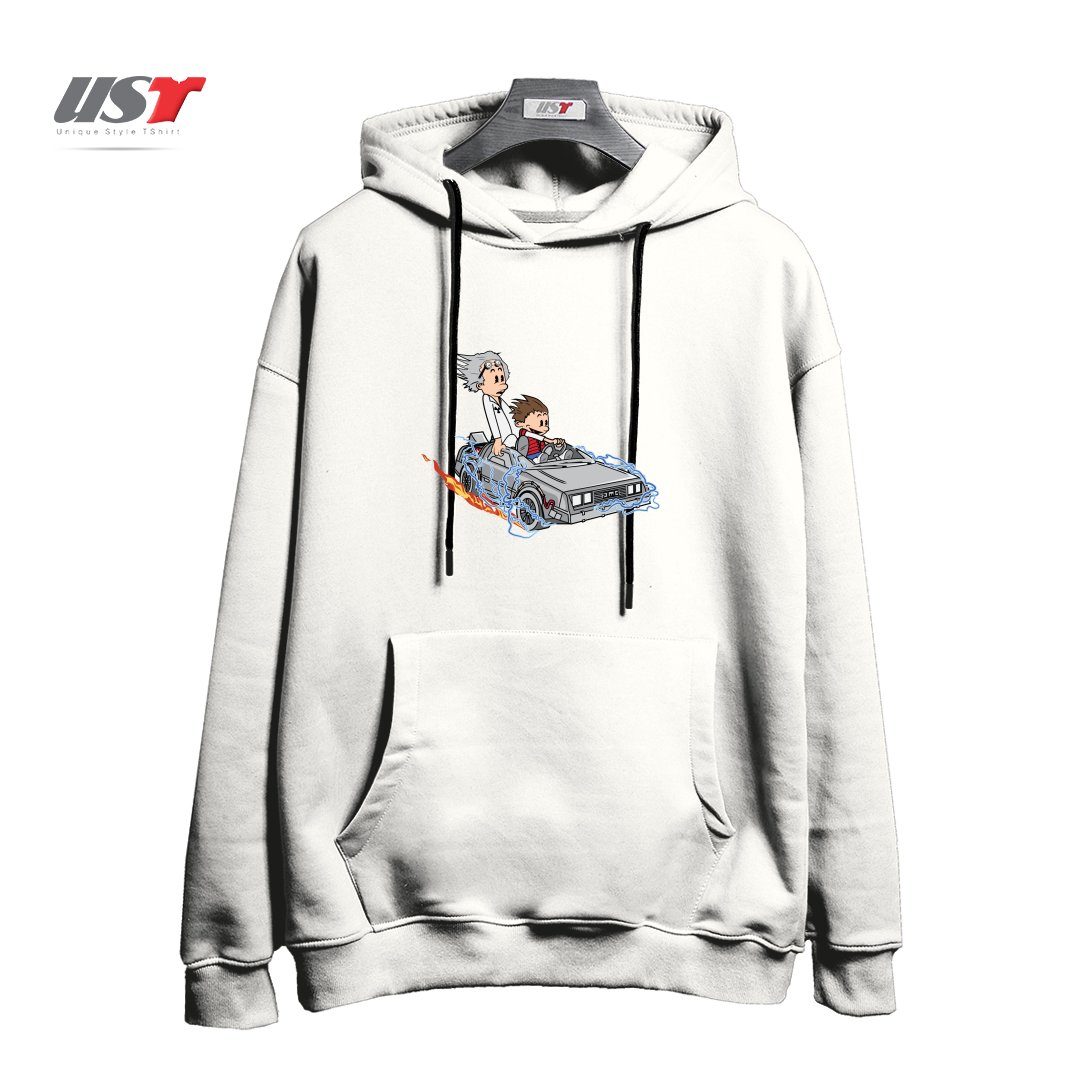 طرح GREAT SCOTT!32122150 هودی اورسایزرنگ سفید