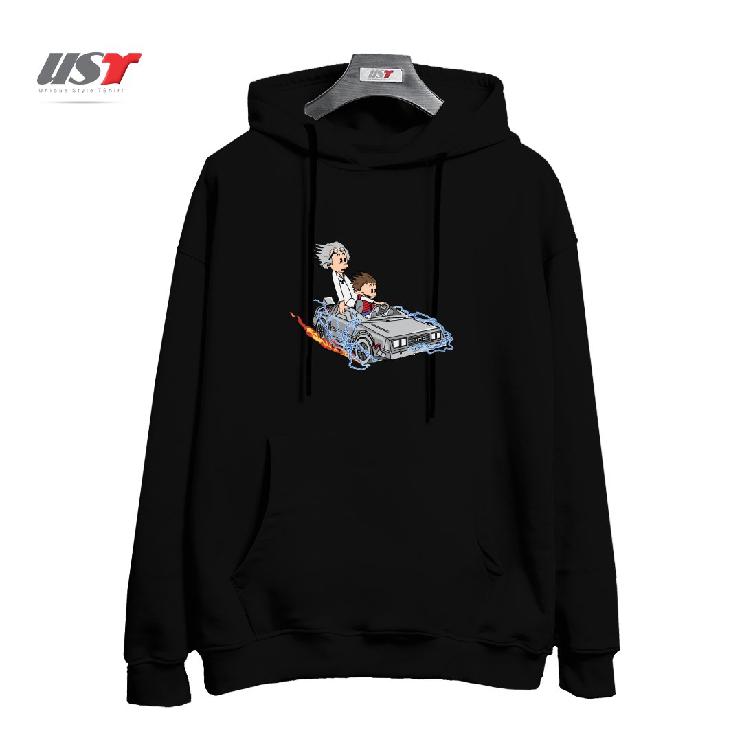 طرح GREAT SCOTT!32122150 هودی اورسایزرنگ مشکی