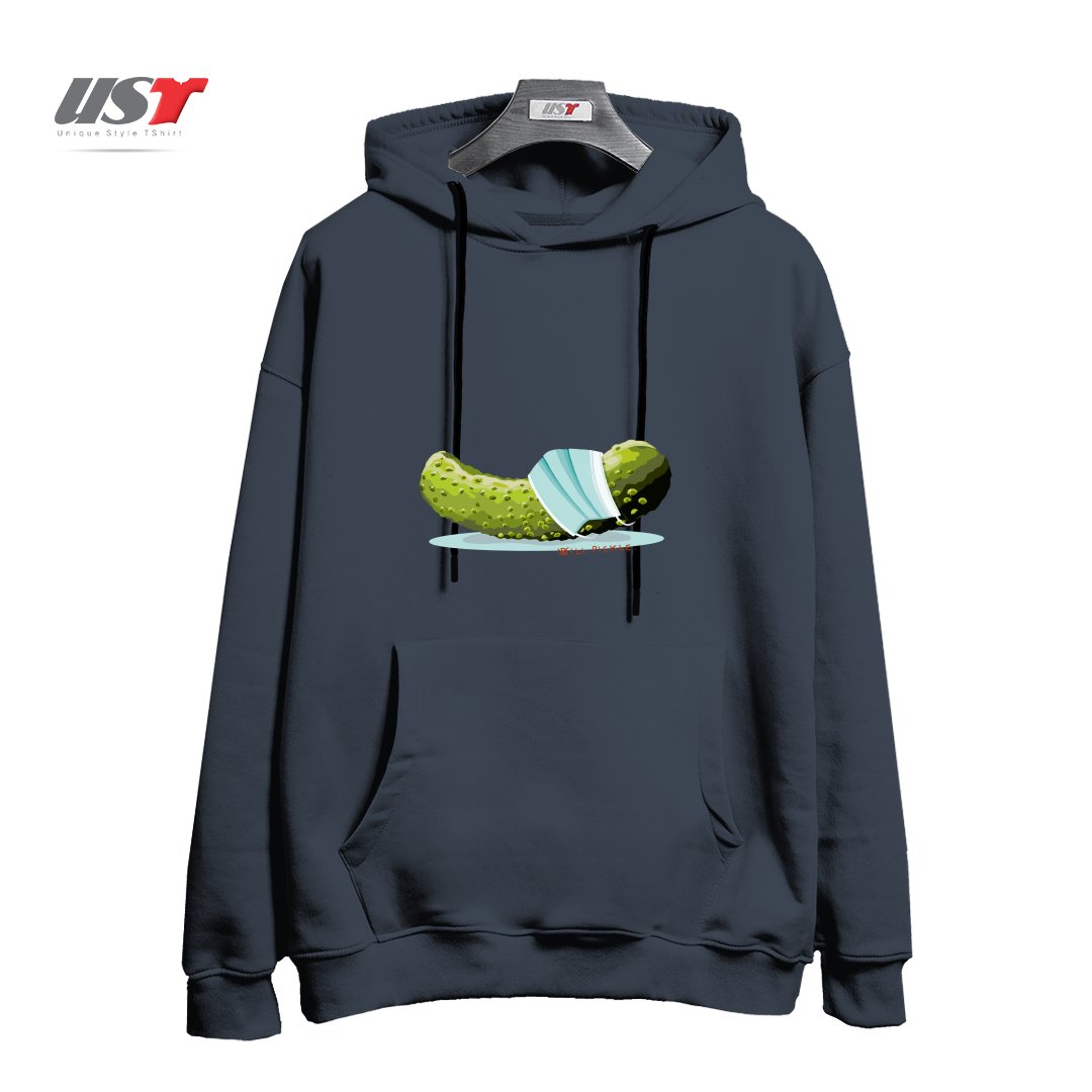 طرح ILL PICKLE هودی اورسایزرنگ دودی