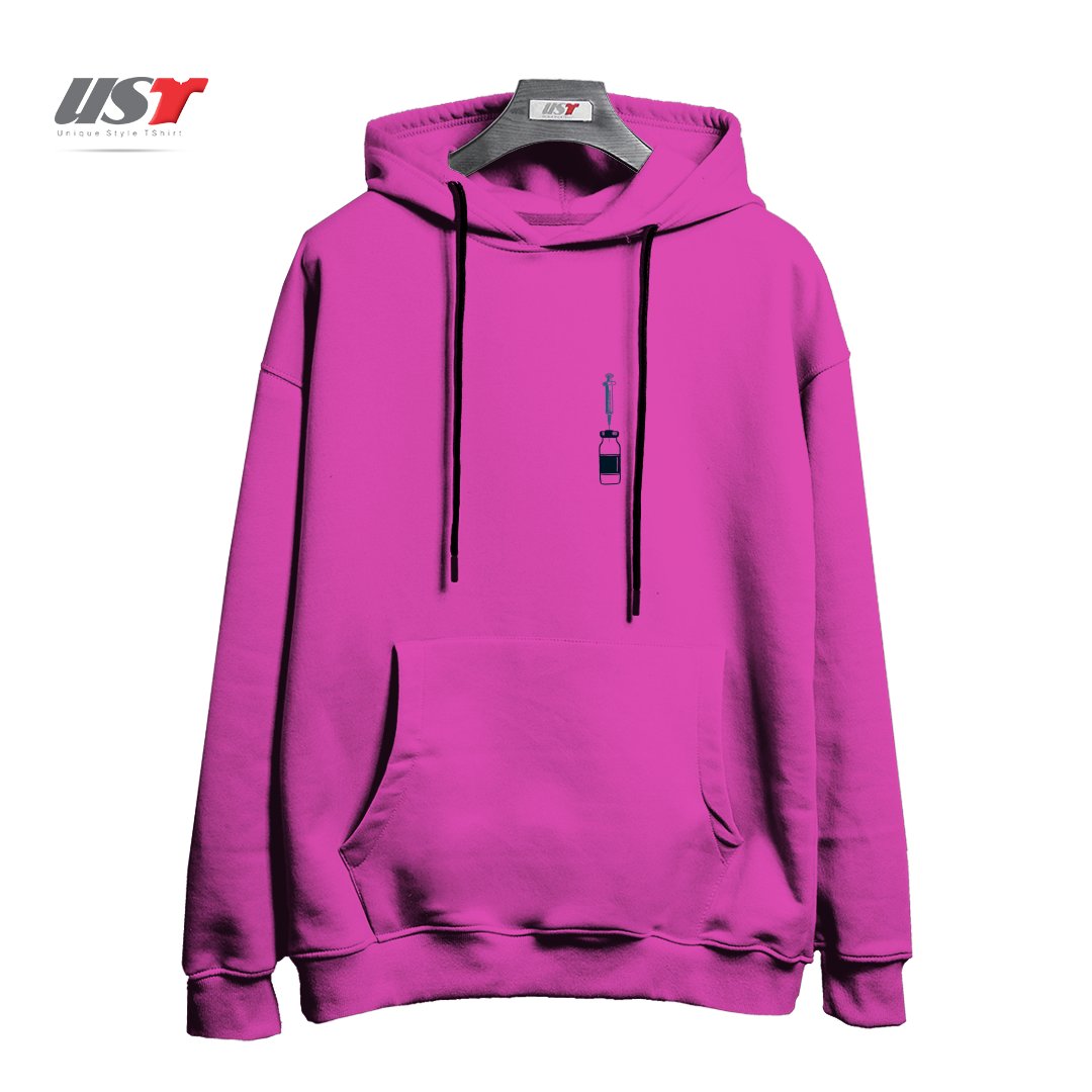 هودی اورسایز طرح VINTAGE VACCINES - SMALL ON WHITE