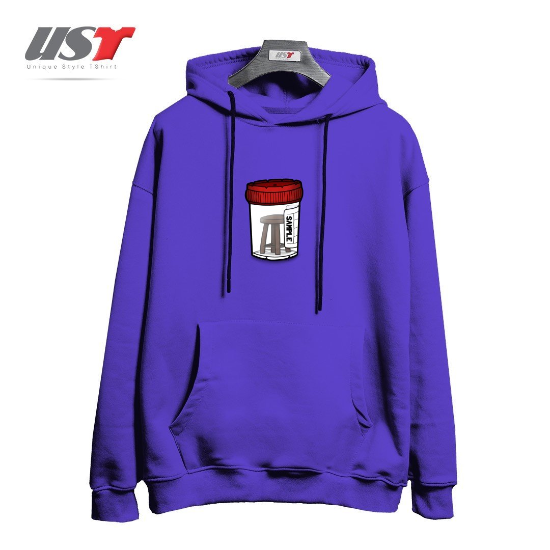 طرح STOOL SAMPLE هودی اورسایزرنگ بنفش