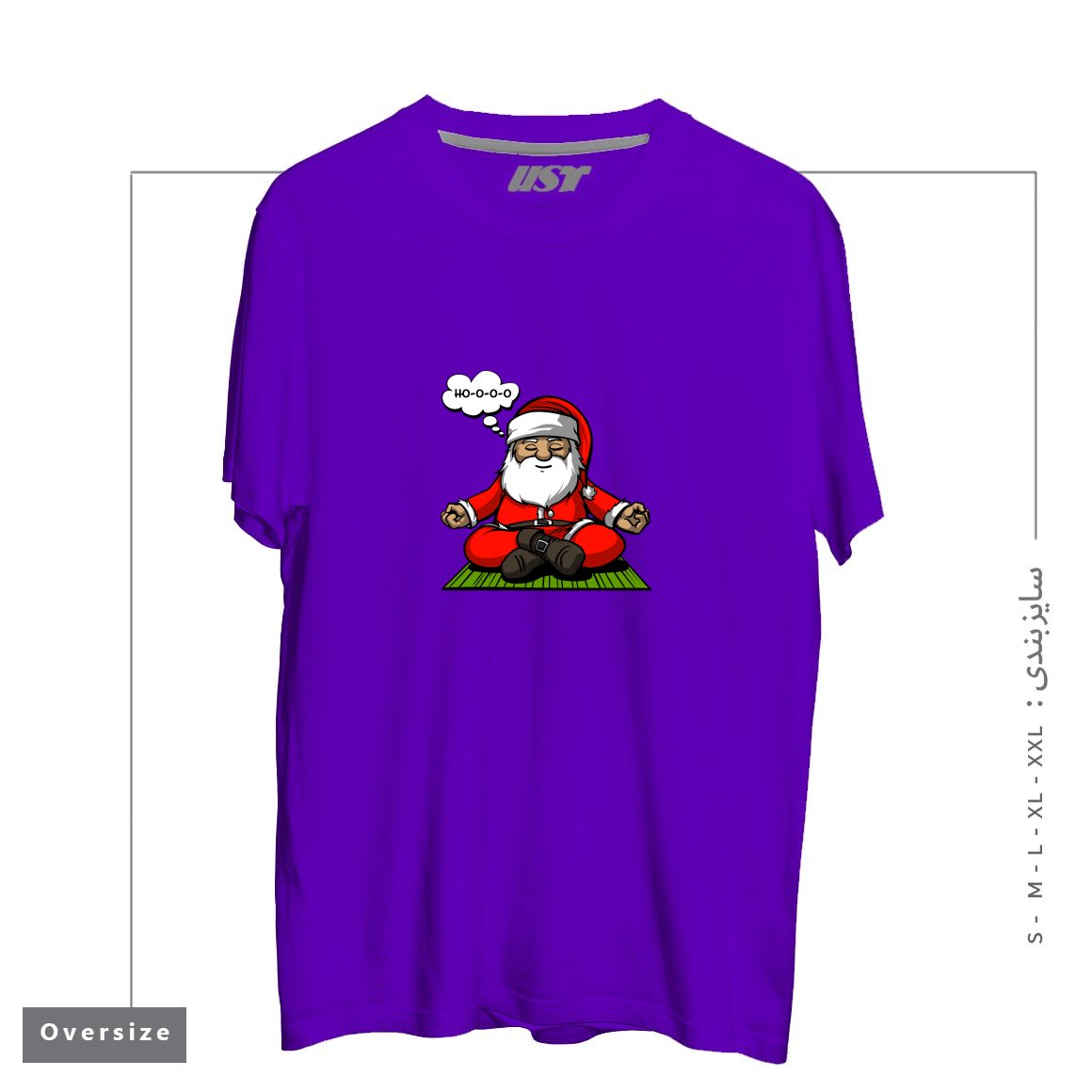 تیشرت اورسایز طرح SANTA MEDITATION