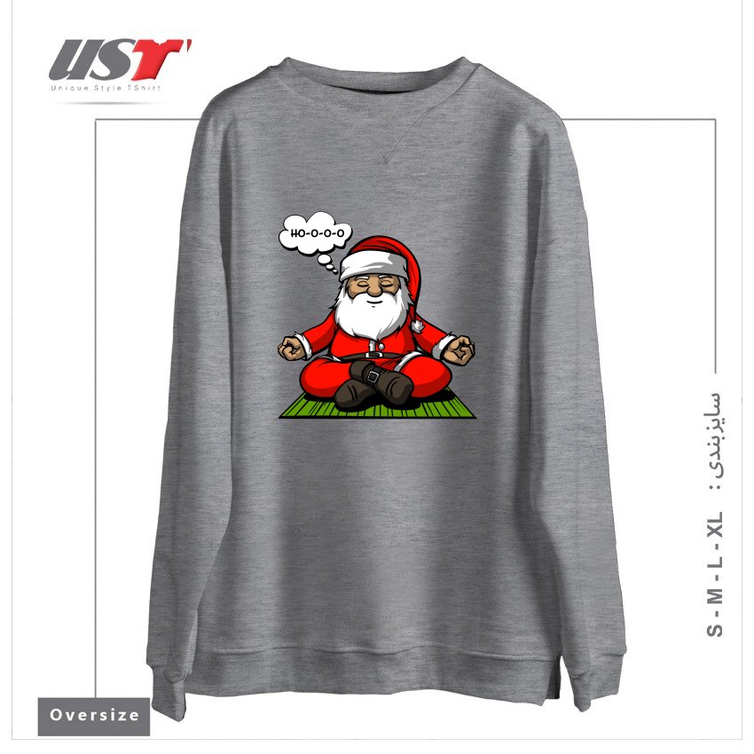 سوییشرت اورسایز طرح SANTA MEDITATION