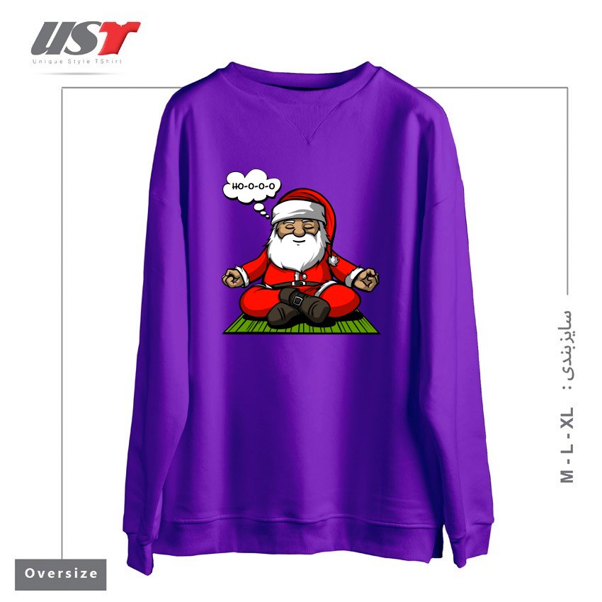 سوییشرت اورسایز طرح SANTA MEDITATION