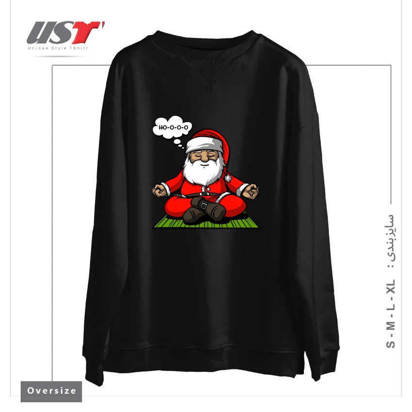 سوییشرت اورسایز طرح SANTA MEDITATION
