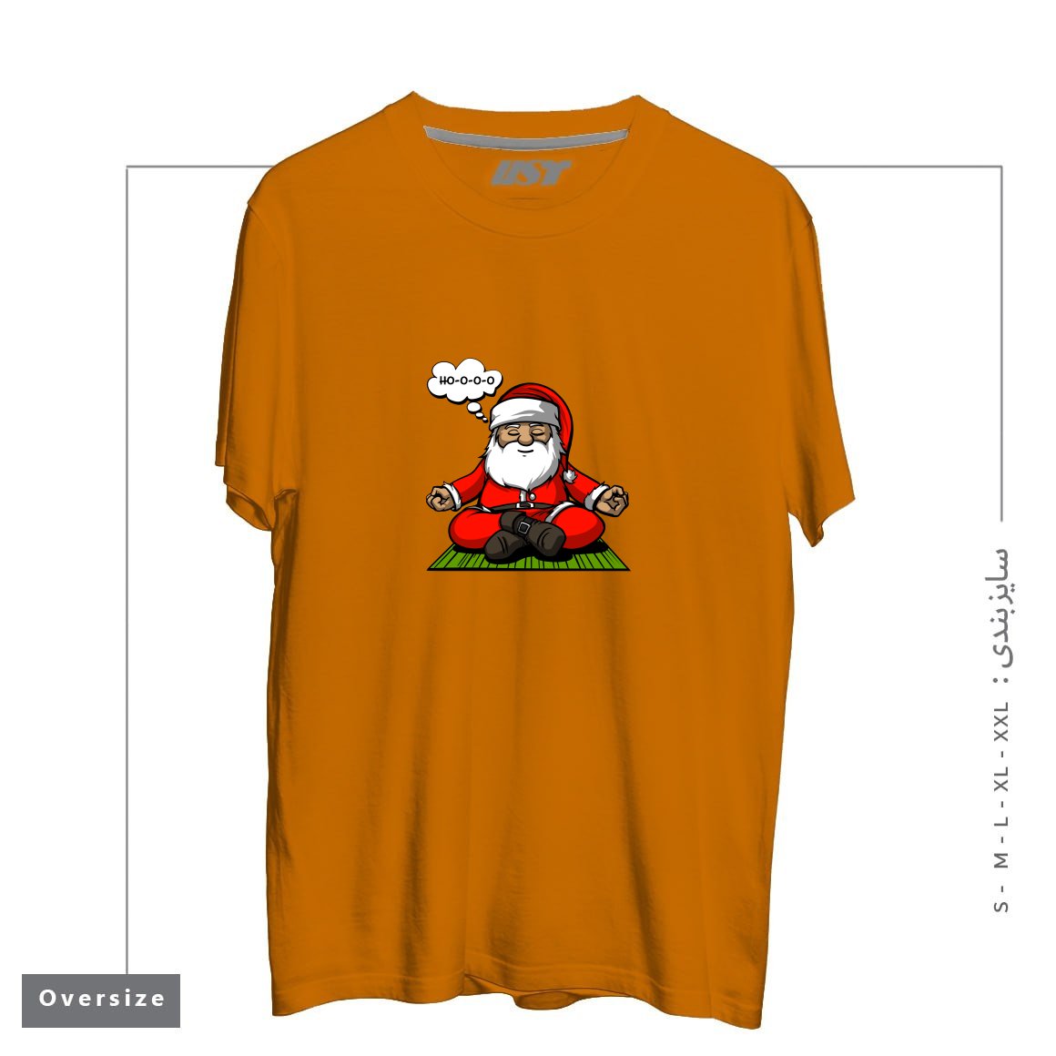 طرح SANTA MEDITATION تیشرت اورسایزرنگ پرتغالی