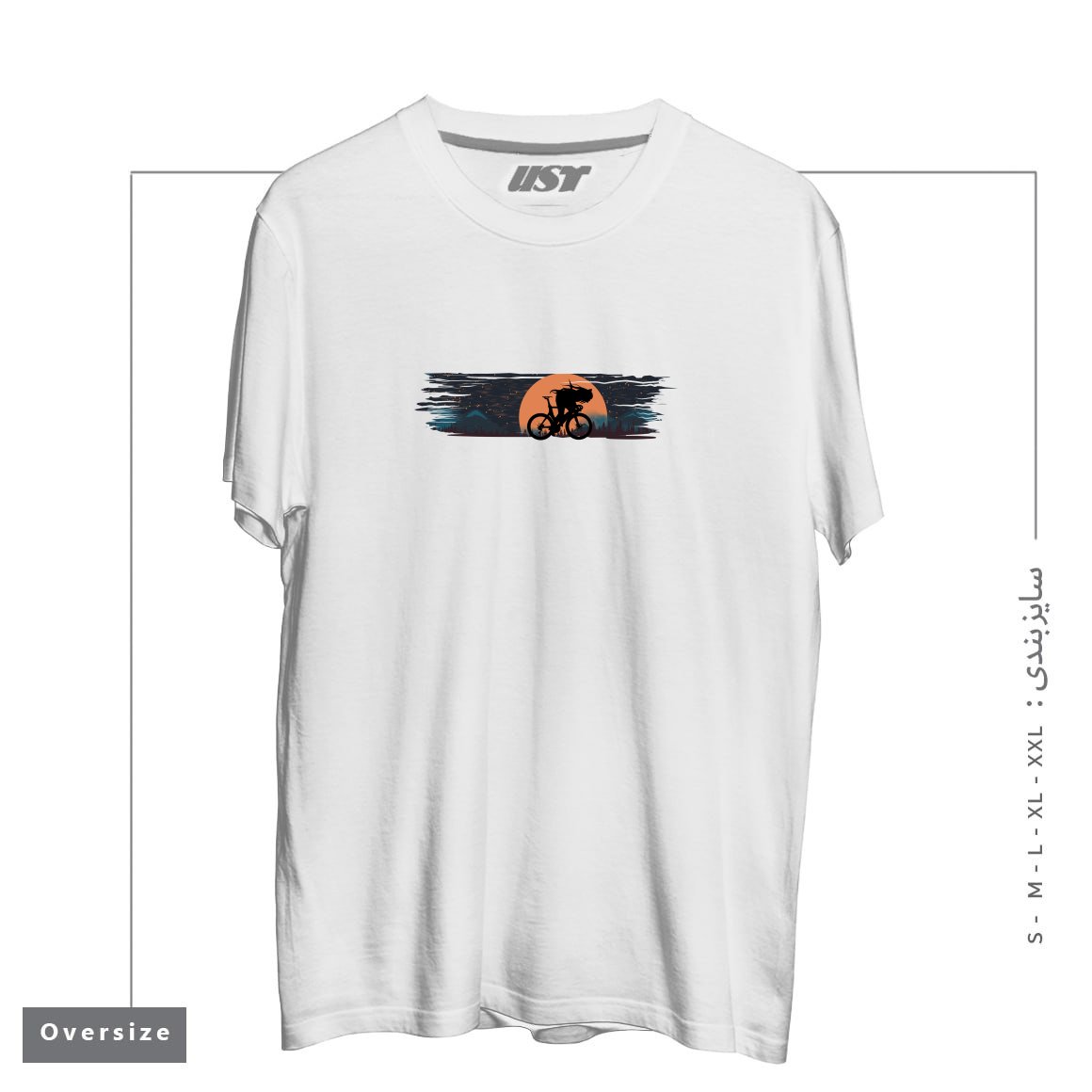 طرح ANIME BIKE PUNK GIRLS تیشرت اورسایزرنگ سفید