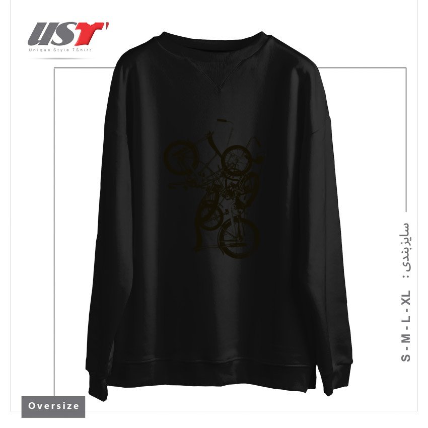 طرح BIKE CHAOS  ON SALE! سوییشرت اورسایزرنگ مشکی