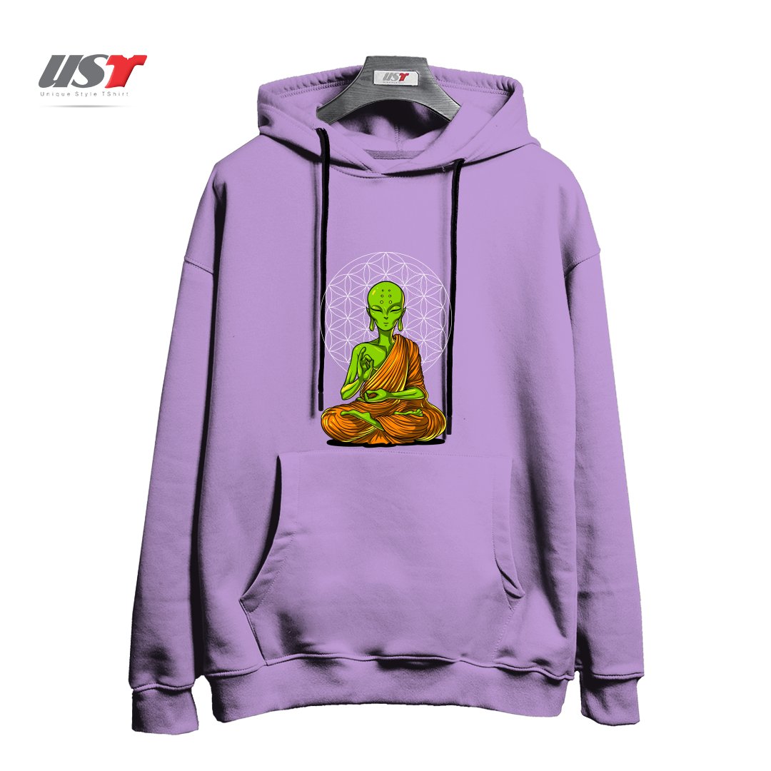 طرح SPACE ALIEN BUDDHA هودی اورسایزرنگ یاسی