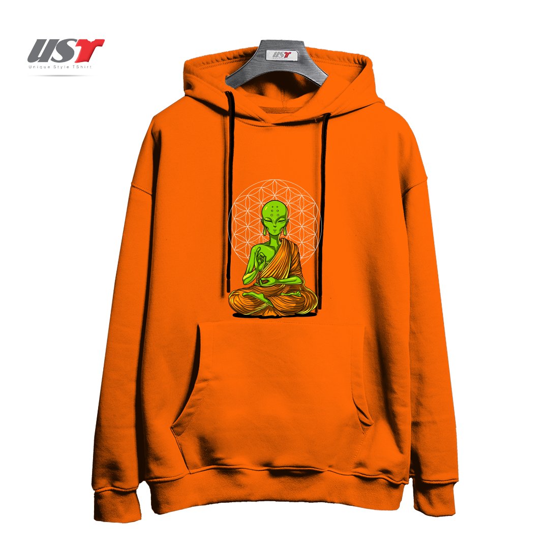 هودی اورسایز طرح SPACE ALIEN BUDDHA