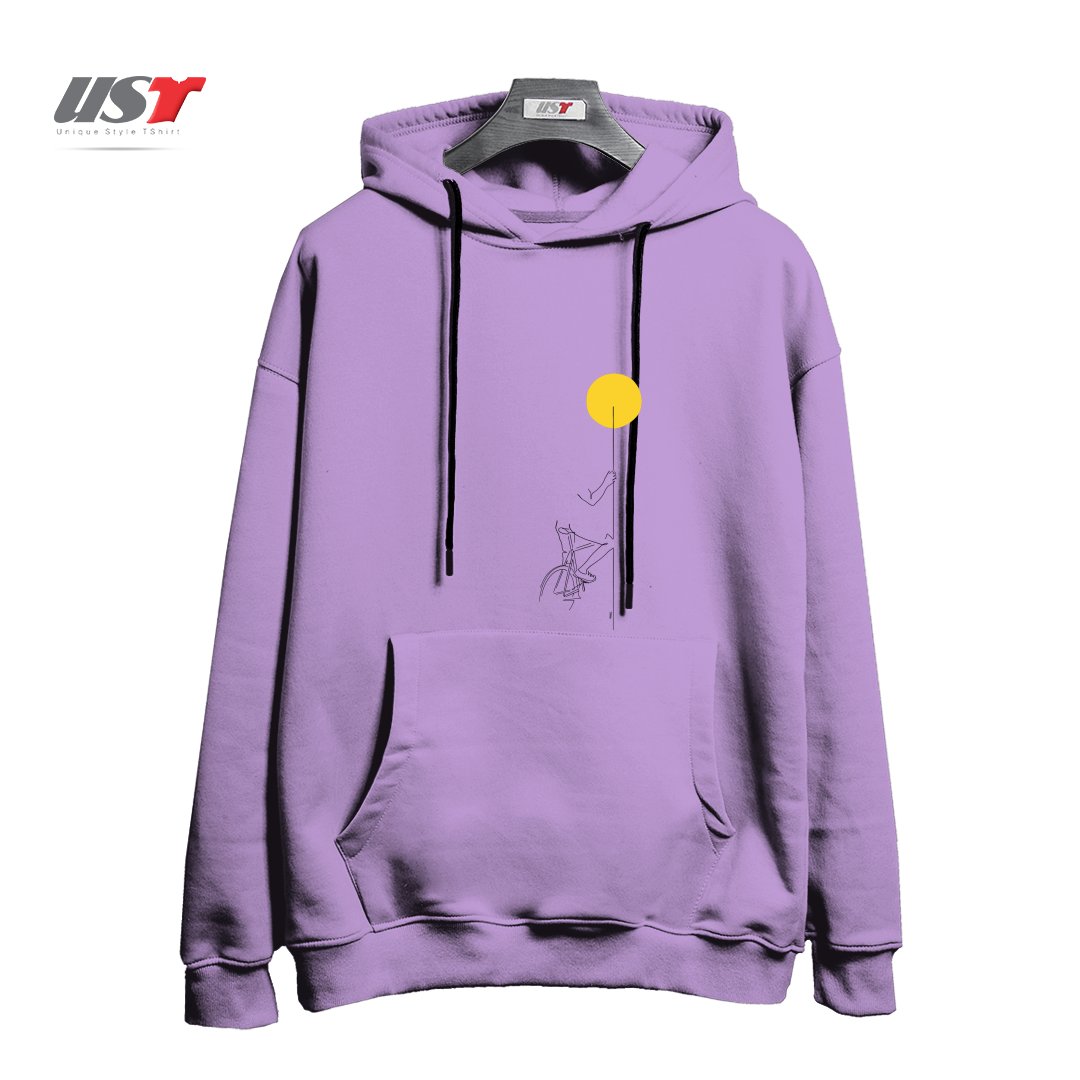 هودی اورسایز طرح YELLOW BIKE