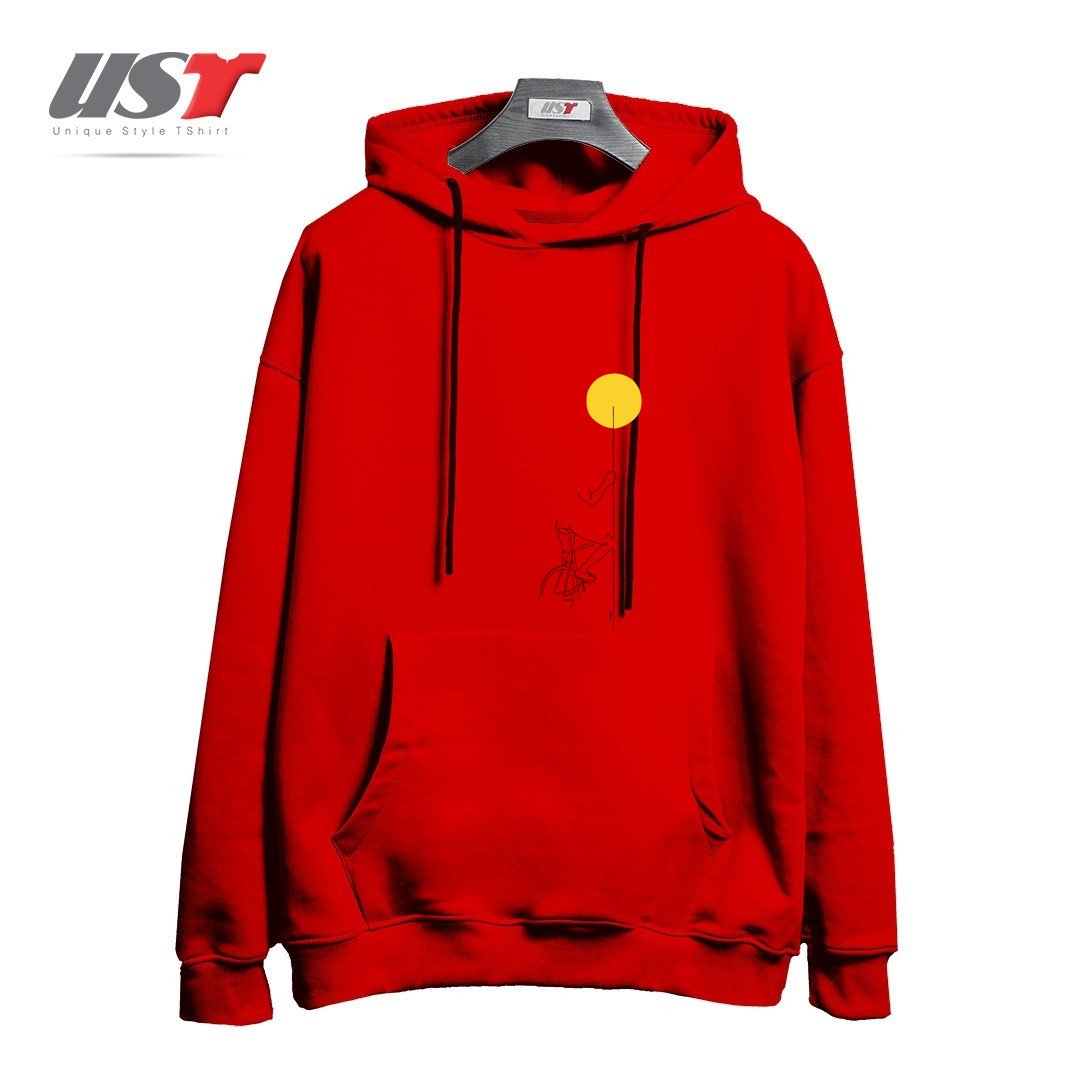 هودی اورسایز طرح YELLOW BIKE