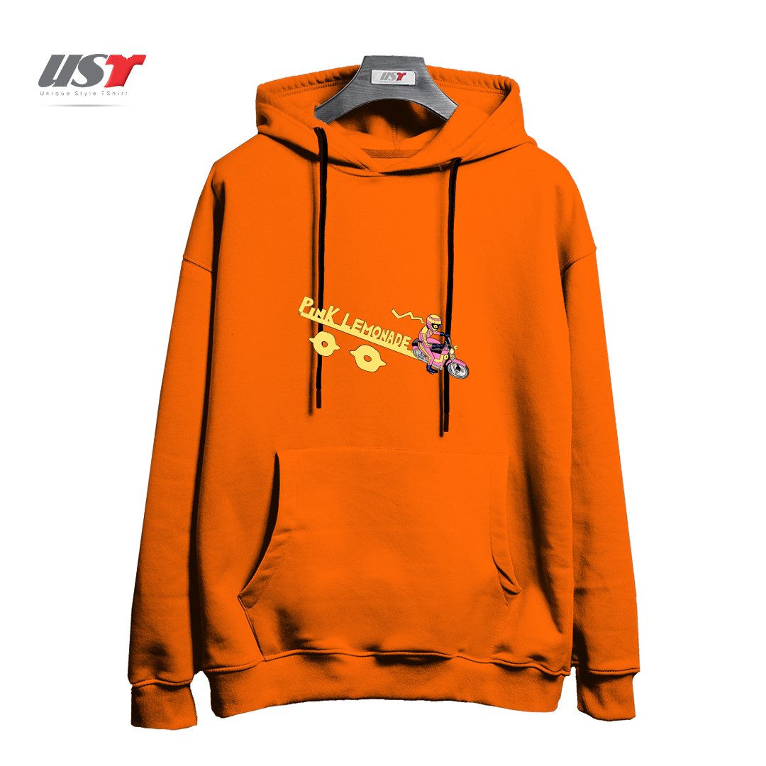 طرح RIDING THE LINE هودی اورسایزرنگ نارنجی