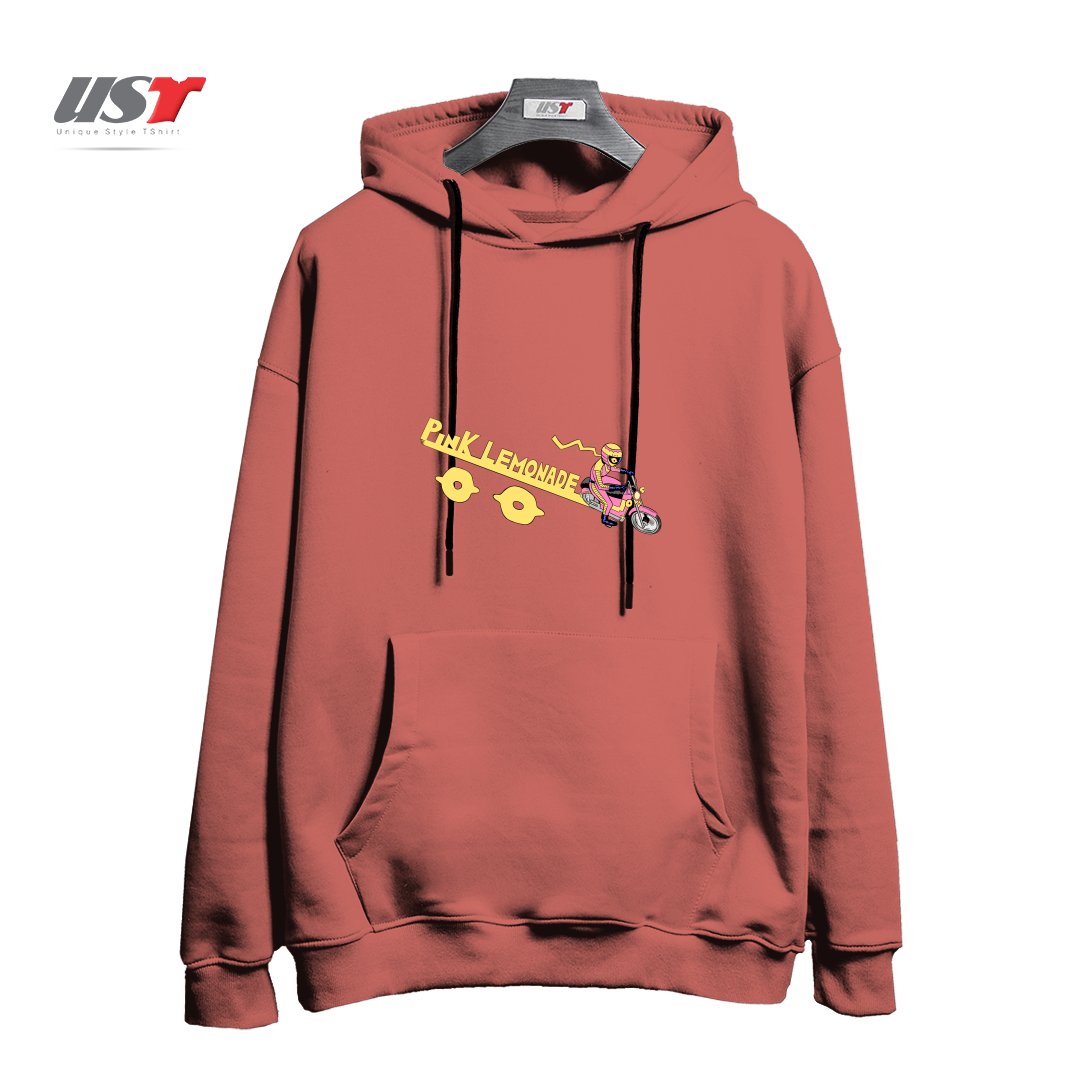 طرح RIDING THE LINE هودی اورسایزرنگ آجری