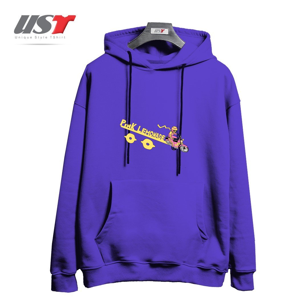 طرح RIDING THE LINE هودی اورسایزرنگ بنفش