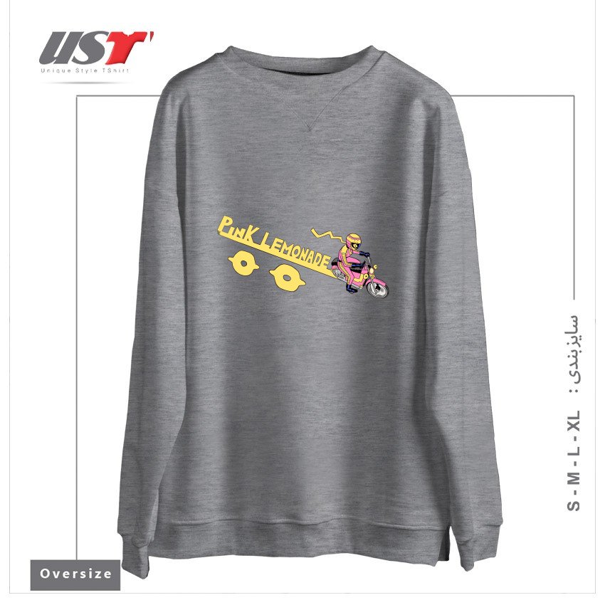سوییشرت اورسایز طرح RIDING THE LINE